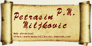Petrašin Miljković vizit kartica